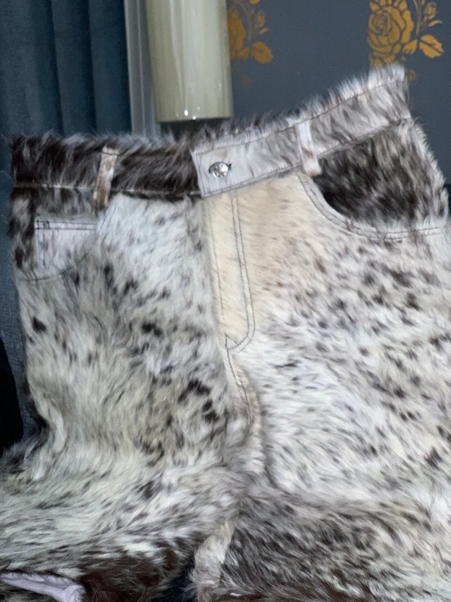 Natural Cowhide Leather Shorts