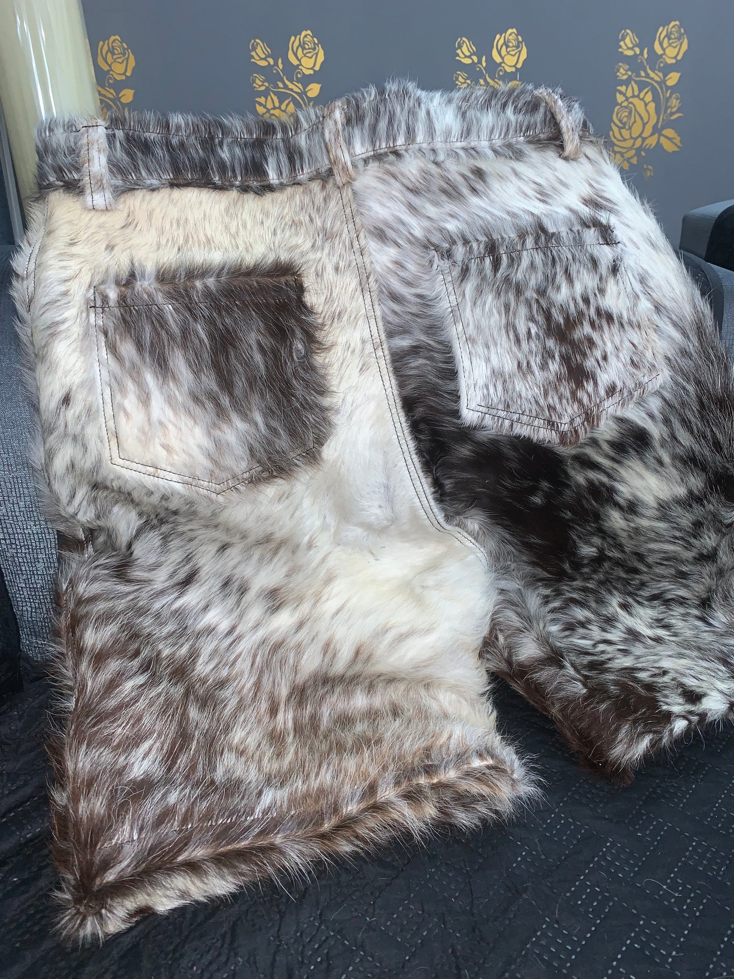 Natural Cowhide Leather Shorts