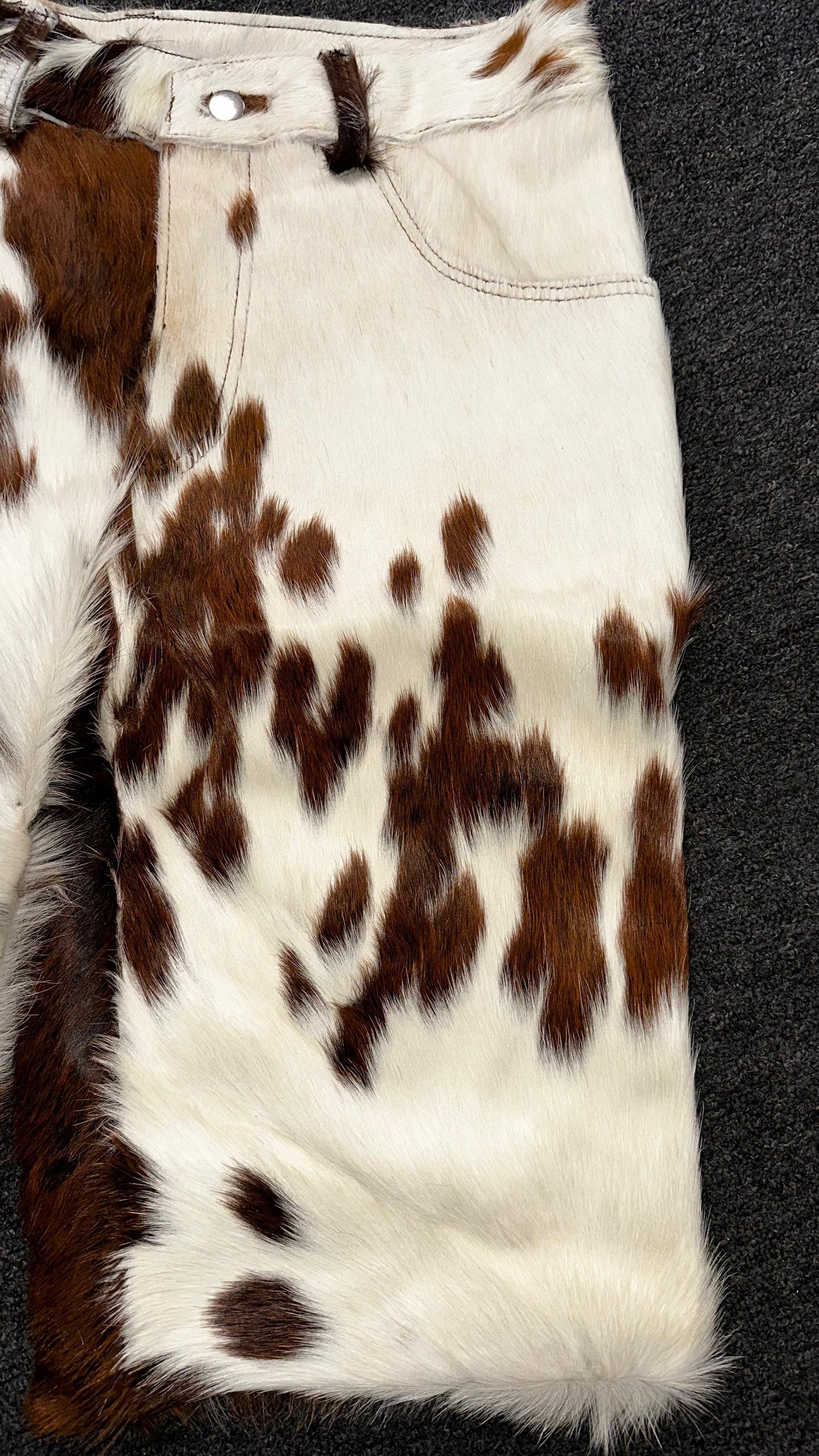 Natural Cowhide Leather Shorts