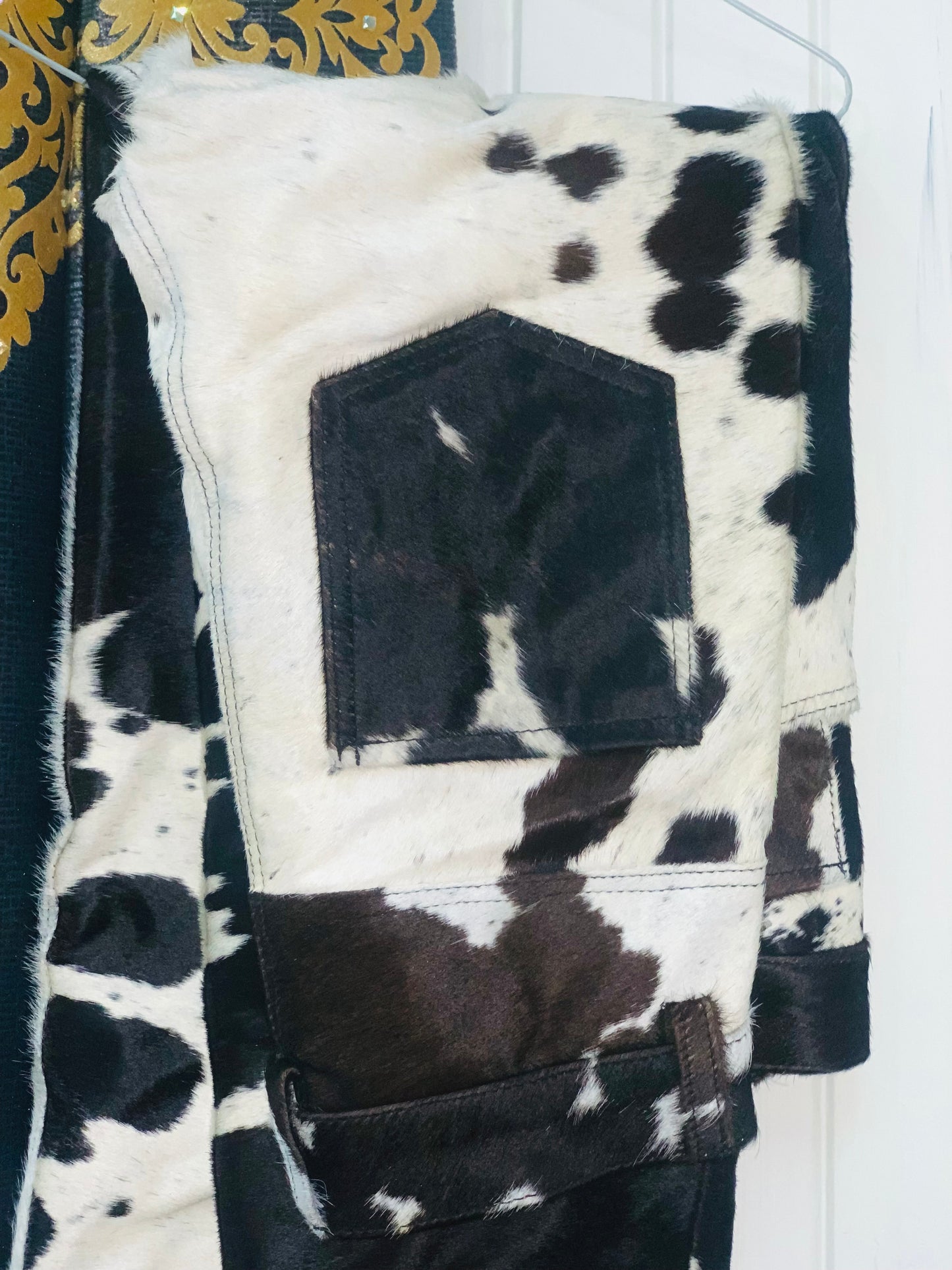 Natural Cowhide Leather Pants