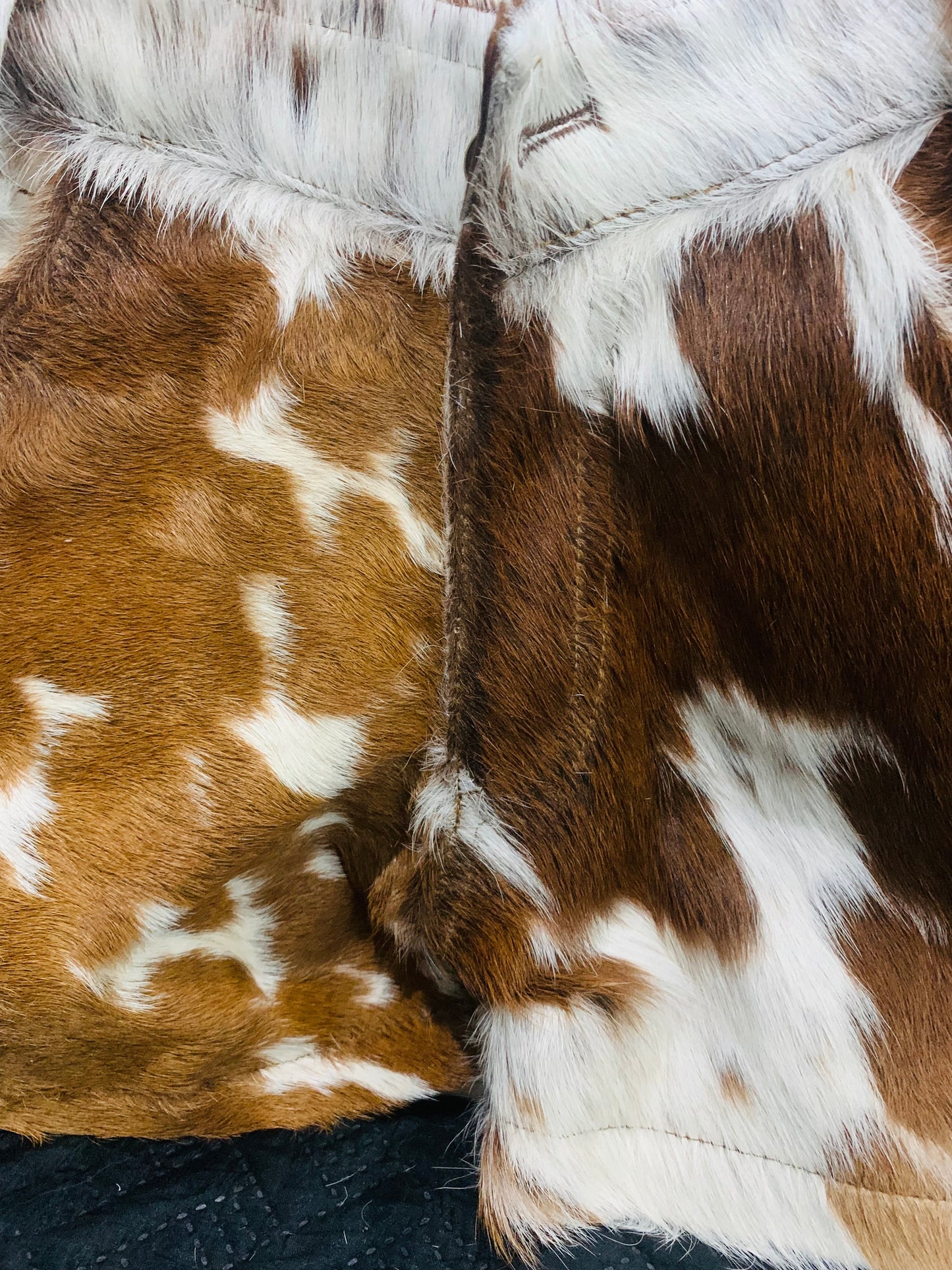 Natural Cowhide Mini Shorts